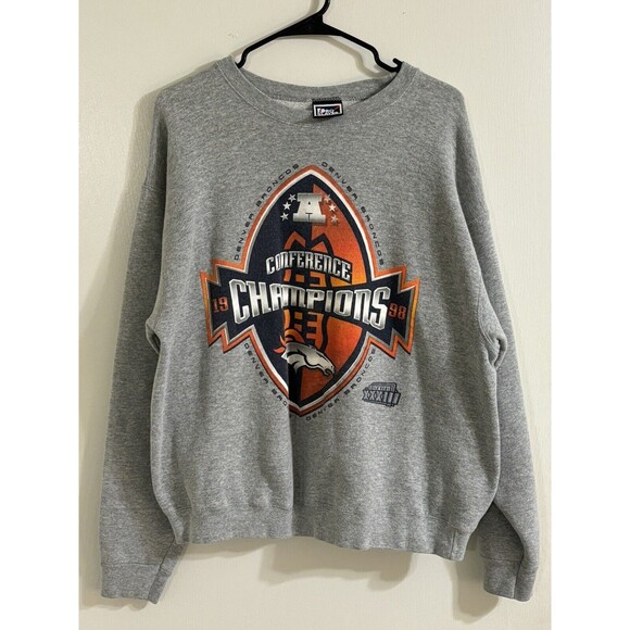 Denver Broncos Vintage 1998 Super Bowl XXXII Pro Player Crewneck Sweatshirt LG - Picture 1 of 4